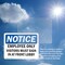 Signmission Employees Only Visitors Must Sign, Vinyl Decal, 7in W x 5in L, 2PK OS-2PACK-NS-D-57-L-12006 - alternate 2